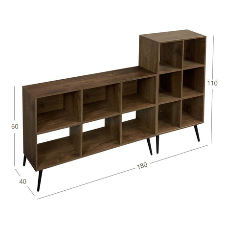 Set Biblioteca POP Madera 60 cm Horizontal y Vertical - Bibliotecas y Estanterías | Bylmo