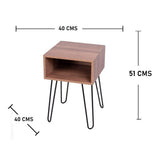 Mesa de Noche x 2 Paris Amareto y Negro 40 cm - Mesas de Noche | Bylmo