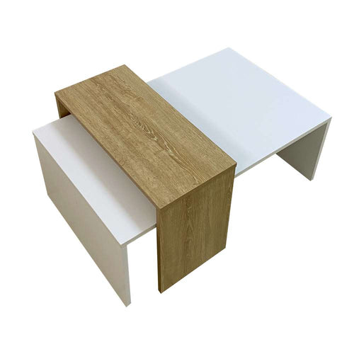 Mesa Frida Vienes y Blanco 45 cm Rectangular