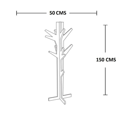 Combo Mesa y Perchero Pino y Blanco 60 cm - Mesas | Bylmo