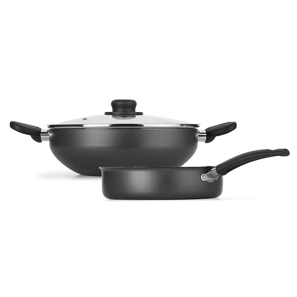 Set de Sarténes Aluminio alto Superior 43 cm y wok Superior 43 cm con Tapa Gris - Ollas y Sartenes | Bylmo