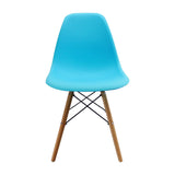 Set x 2 Sillas DKR Azul 47x81cm Asiento Cuadrado con Espaldar - Sillas y Butacos | Bylmo