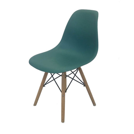 Set x 2 Sillas DKR Azul Petróleo 47x81cm Asiento Cuadrado con Espaldar - Sillas y Butacos | Bylmo