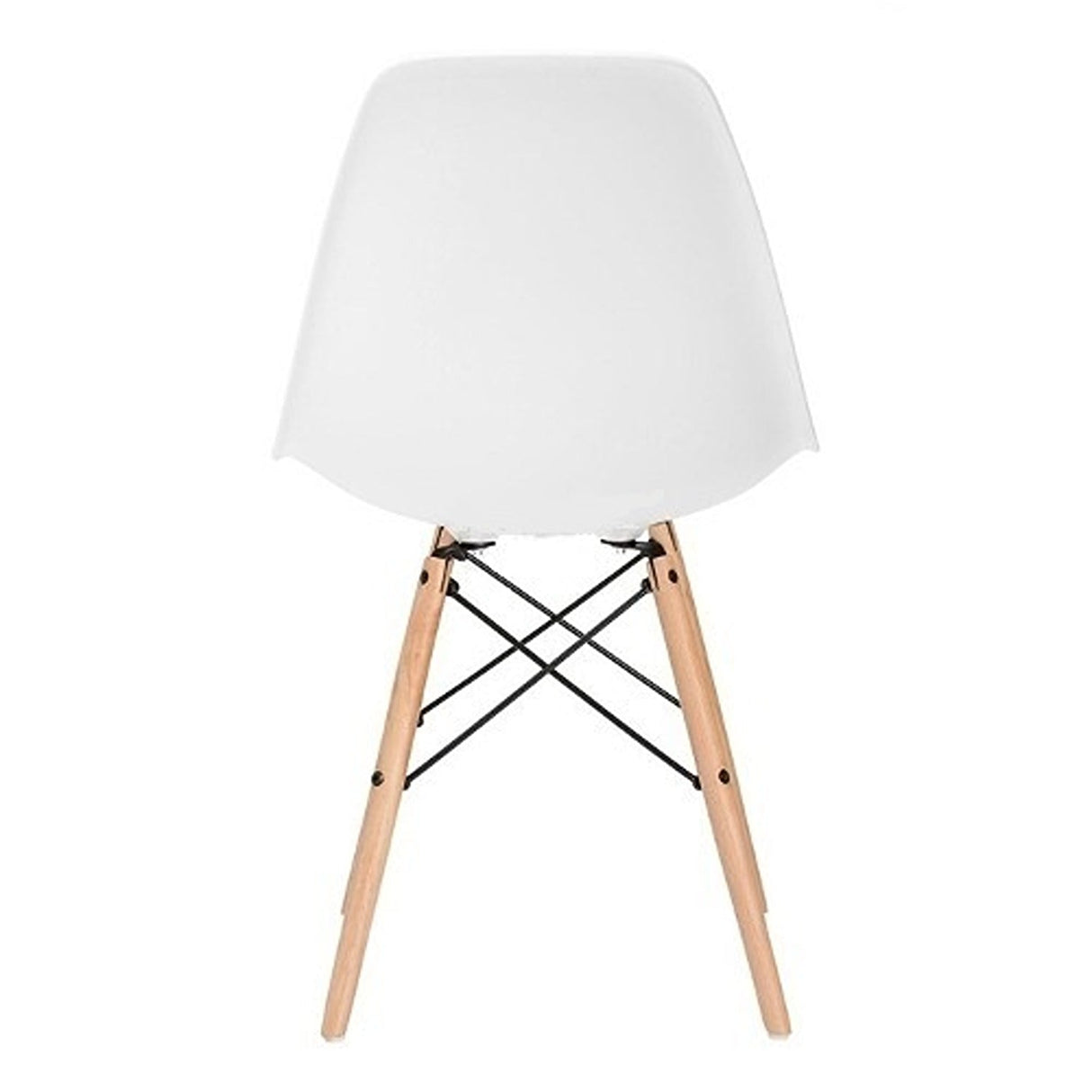 Set x 2 Sillas DKR Blanco 47x81cm Asiento Cuadrado con Espaldar - Sillas y Butacos | Bylmo