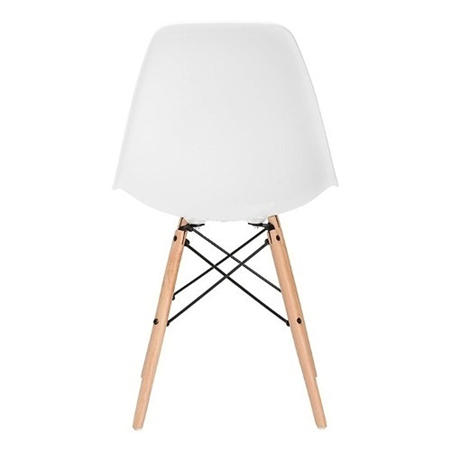 Set x 2 Sillas DKR Blanco 47x81cm Asiento Cuadrado con Espaldar - Sillas y Butacos | Bylmo