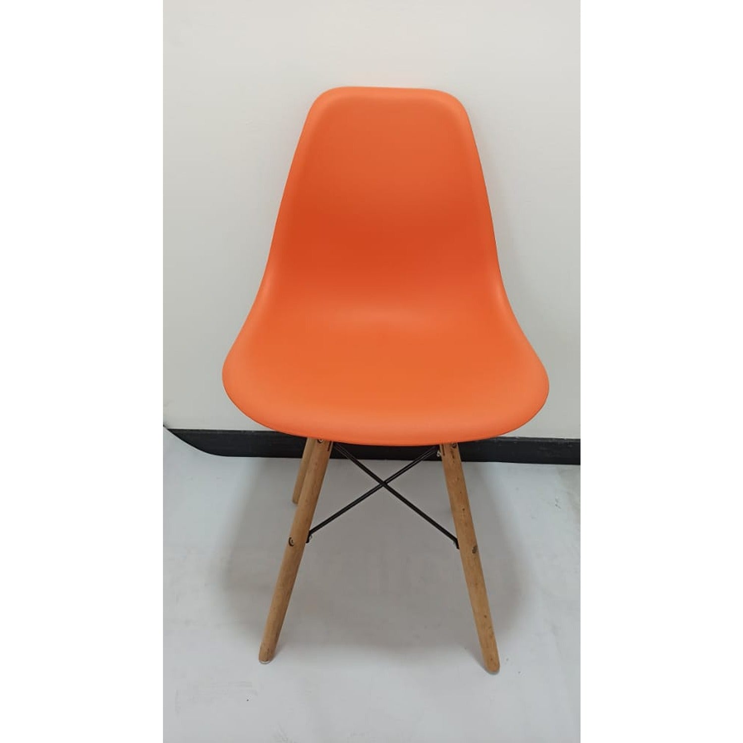 Set x 2 Sillas DKR Naranja 47x81cm Asiento Cuadrado con Espaldar - Sillas y Butacos | Bylmo