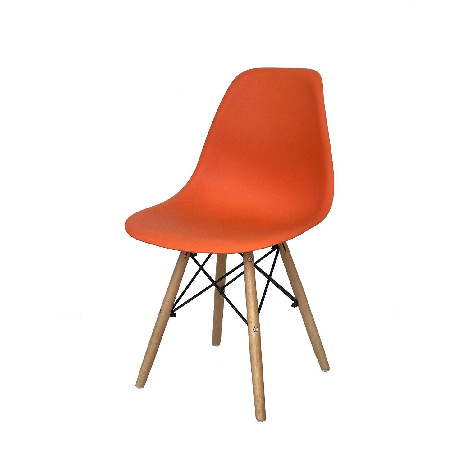 Set x 2 Sillas DKR Naranja 47x81cm Asiento Cuadrado con Espaldar - Sillas y Butacos | Bylmo
