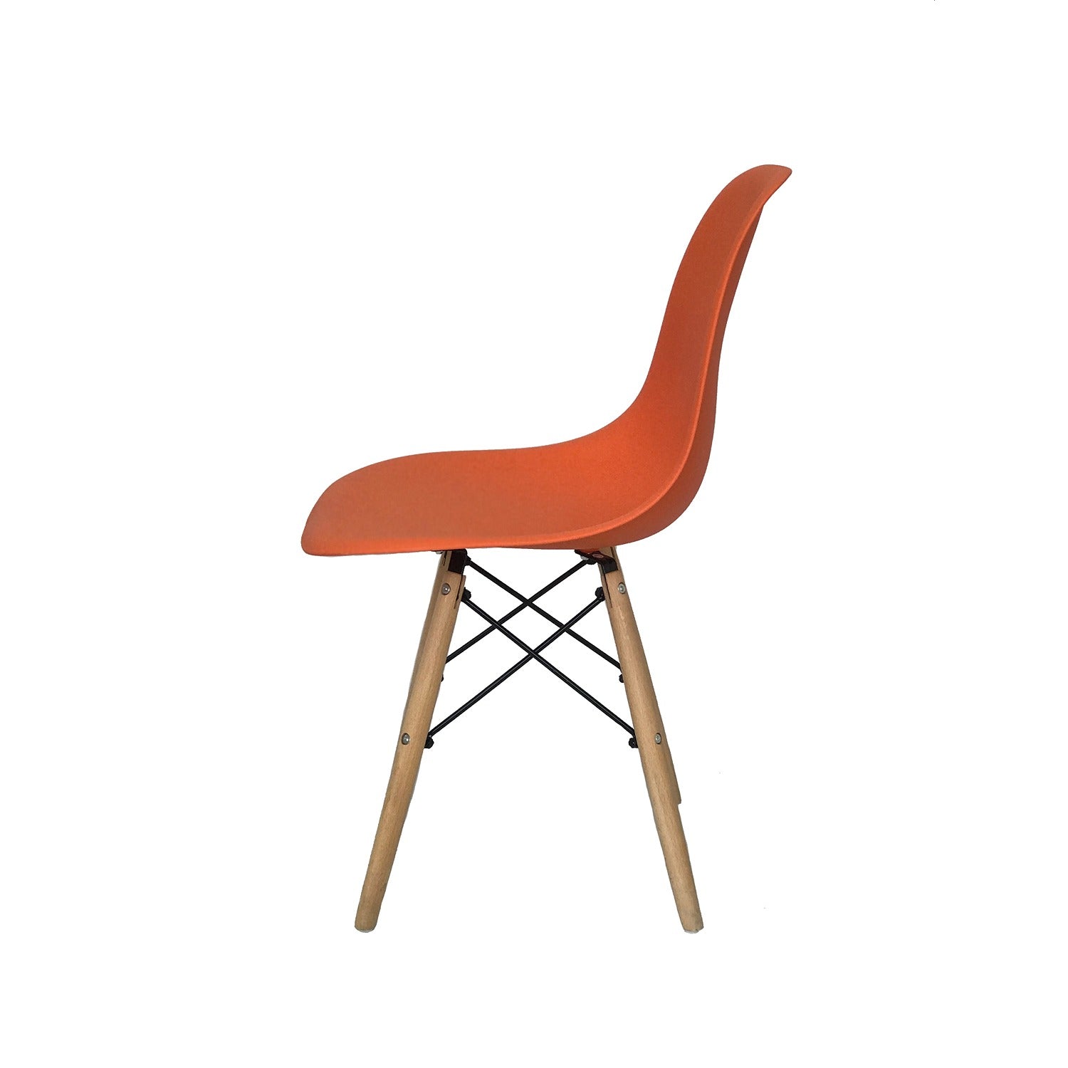 Set x 2 Sillas DKR Naranja 47x81cm Asiento Cuadrado con Espaldar - Sillas y Butacos | Bylmo