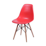 Set x 2 Sillas DKR Rojo 47x81cm Asiento Cuadrado con Espaldar - Sillas y Butacos | Bylmo