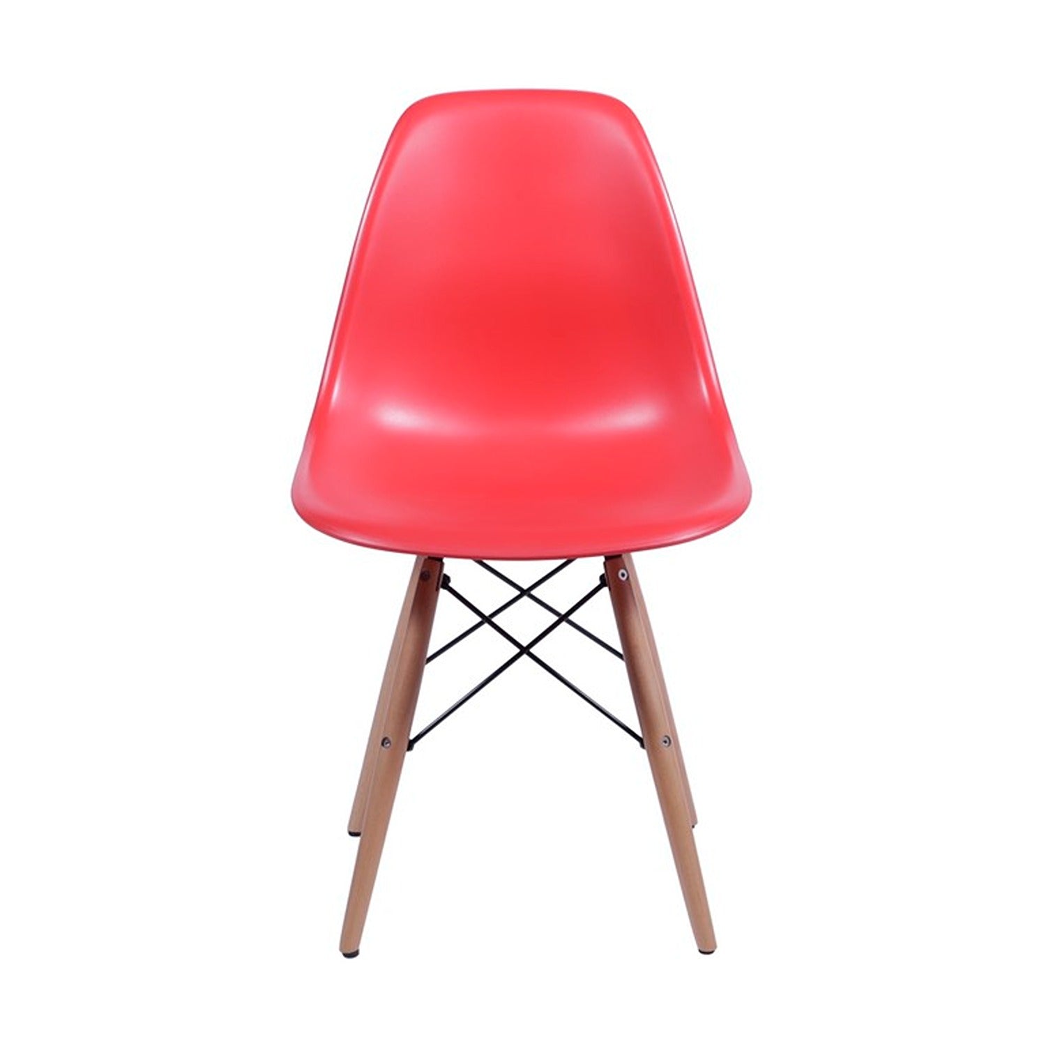 Set x 2 Sillas DKR Rojo 47x81cm Asiento Cuadrado con Espaldar - Sillas y Butacos | Bylmo