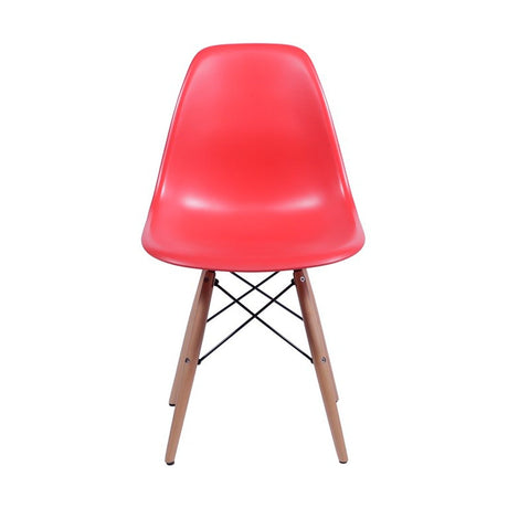 Set x 2 Sillas DKR Rojo 47x81cm Asiento Cuadrado con Espaldar - Sillas y Butacos | Bylmo