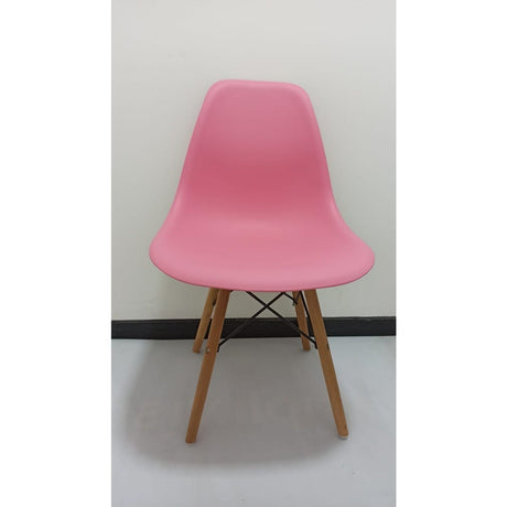 Set x 2 Sillas DKR Rosado 47x81cm Asiento Cuadrado con Espaldar - Sillas y Butacos | Bylmo