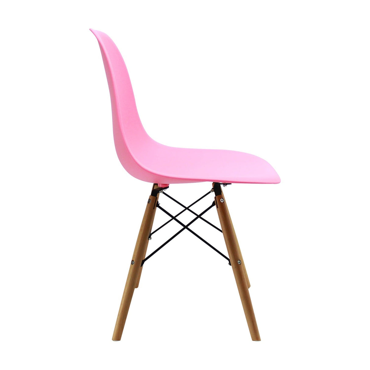 Set x 2 Sillas DKR Rosado 47x81cm Asiento Cuadrado con Espaldar - Sillas y Butacos | Bylmo
