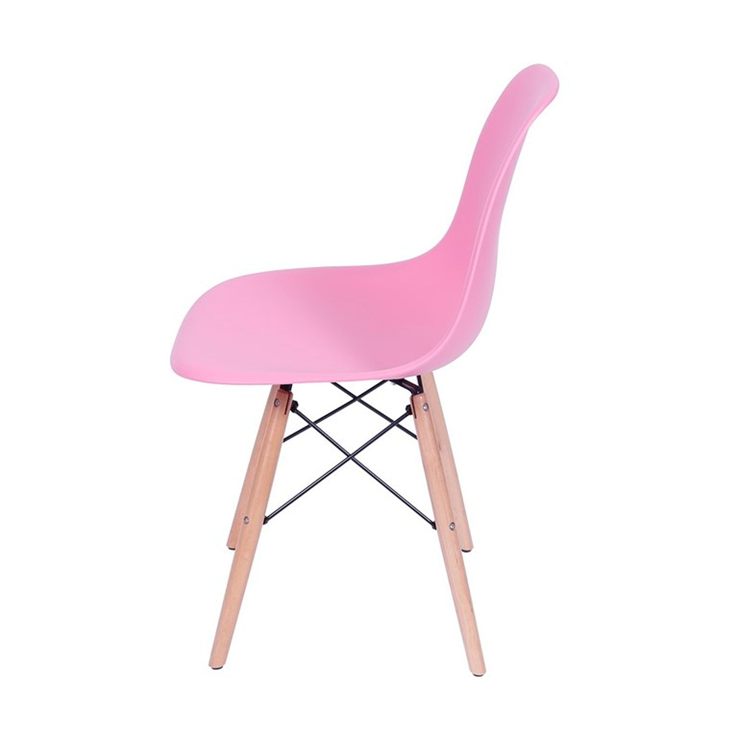 Set x 2 Sillas DKR Rosado 47x81cm Asiento Cuadrado con Espaldar - Sillas y Butacos | Bylmo
