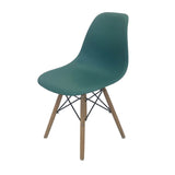 Set x 4 Sillas DKR Azul Petróleo 47x81cm Asiento Cuadrado con Espaldar - Sillas y Butacos | Bylmo