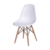 Set x 4 Sillas DKR Blanco 47x81cm Asiento Cuadrado con Espaldar - Sillas y Butacos | Bylmo