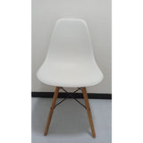 Set x 4 Sillas DKR Blanco 47x81cm Asiento Cuadrado con Espaldar - Sillas y Butacos | Bylmo