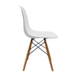 Set x 4 Sillas DKR Blanco 47x81cm Asiento Cuadrado con Espaldar - Sillas y Butacos | Bylmo