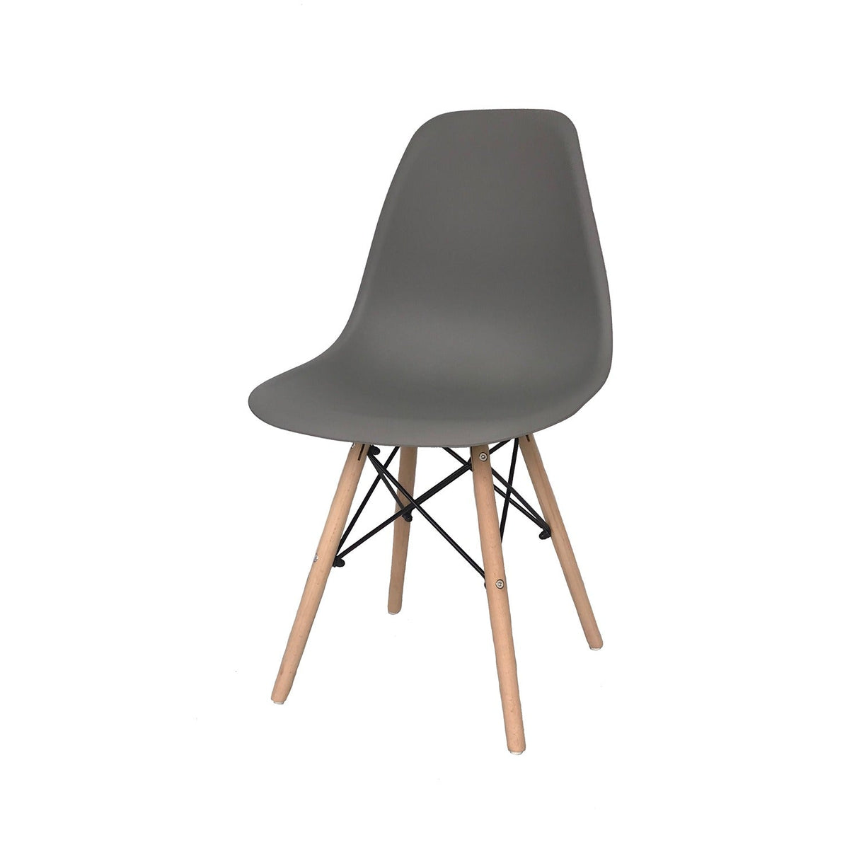 Set x 4 Sillas DKR Gris 47x81cm Asiento Cuadrado con Espaldar - Sillas y Butacos | Bylmo