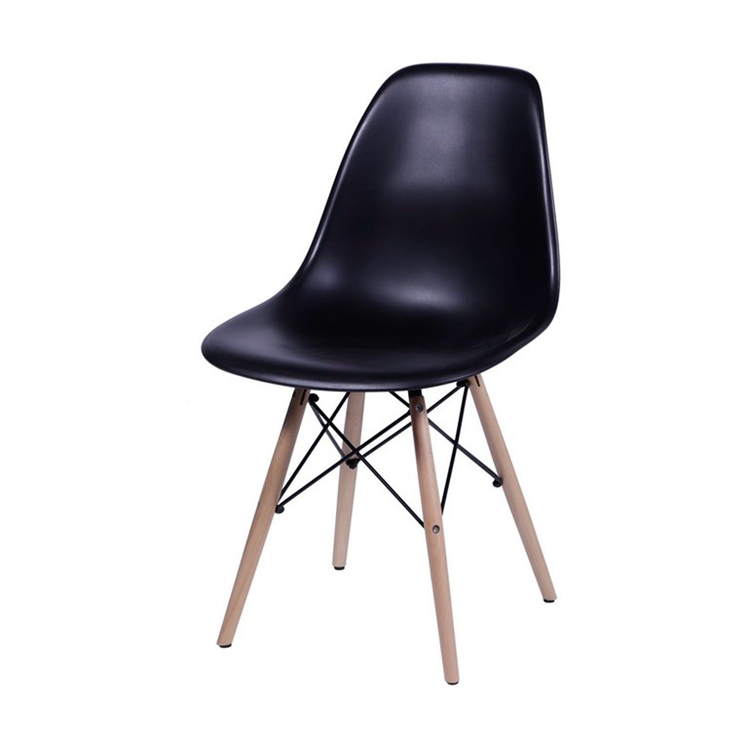 Set x 4 Sillas DKR Negro 47x81cm Asiento Cuadrado con Espaldar - Sillas y Butacos | Bylmo