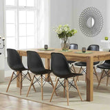 Set x 4 Sillas DKR Negro 47x81cm Asiento Cuadrado con Espaldar - Sillas y Butacos | Bylmo