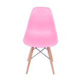Set x 4 Sillas DKR Rosado 47x81cm Asiento Cuadrado con Espaldar - Sillas y Butacos | Bylmo