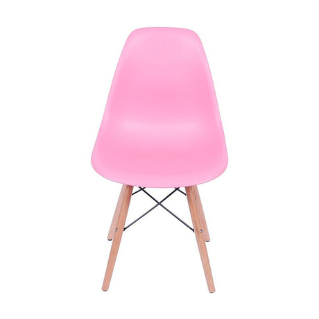 Set x 4 Sillas DKR Rosado 47x81cm Asiento Cuadrado con Espaldar - Sillas y Butacos | Bylmo