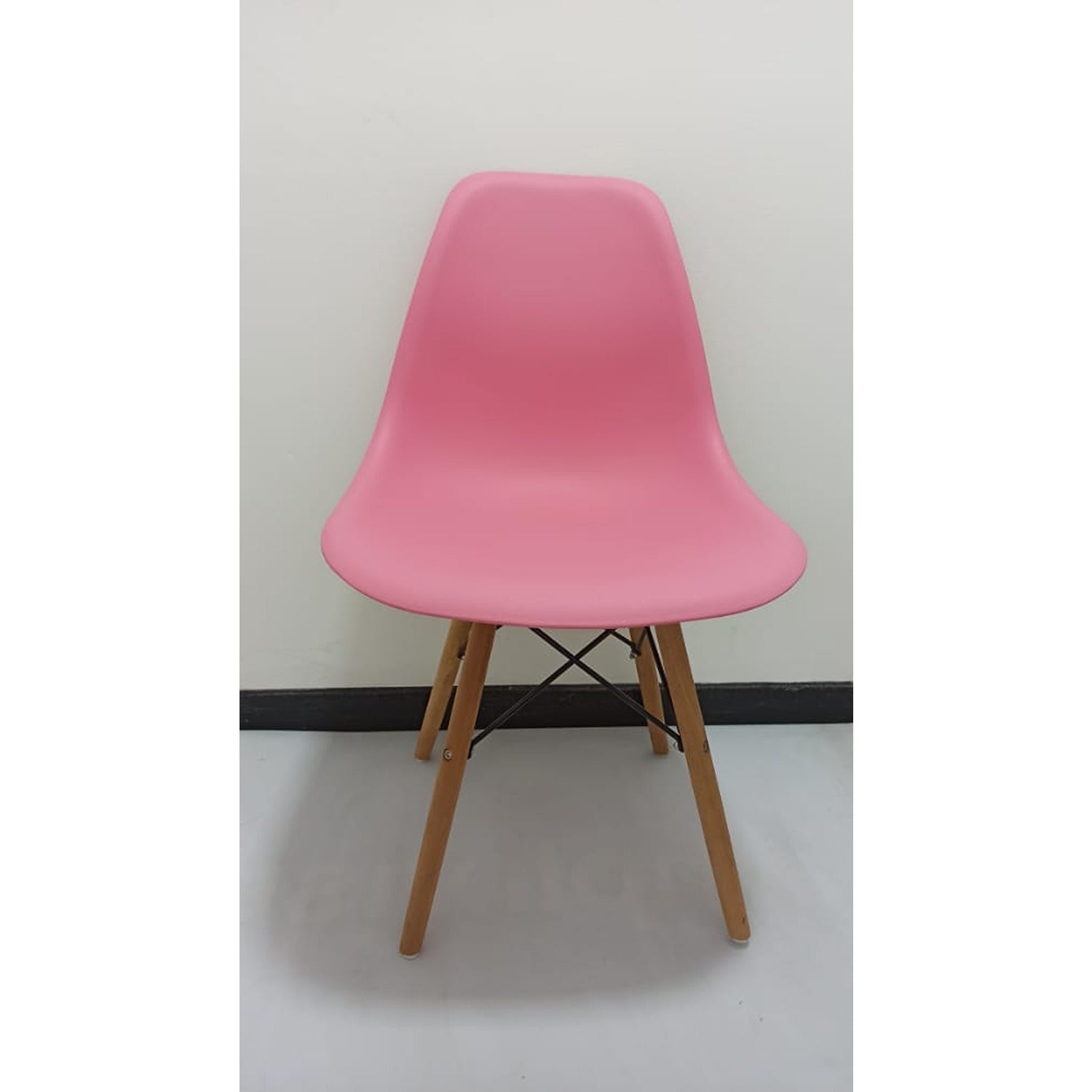 Set x 4 Sillas DKR Rosado 47x81cm Asiento Cuadrado con Espaldar - Sillas y Butacos | Bylmo