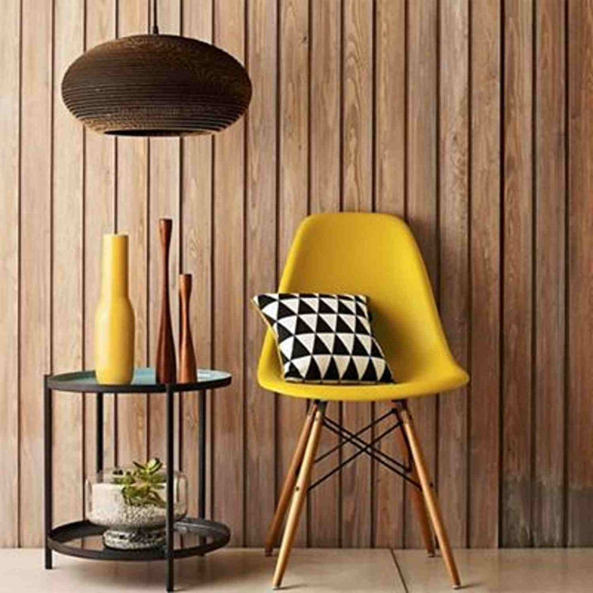 Set x 6 Sillas DKR Amarillo 47x81cm Asiento Cuadrado con Espaldar - Sillas y Butacos | Bylmo