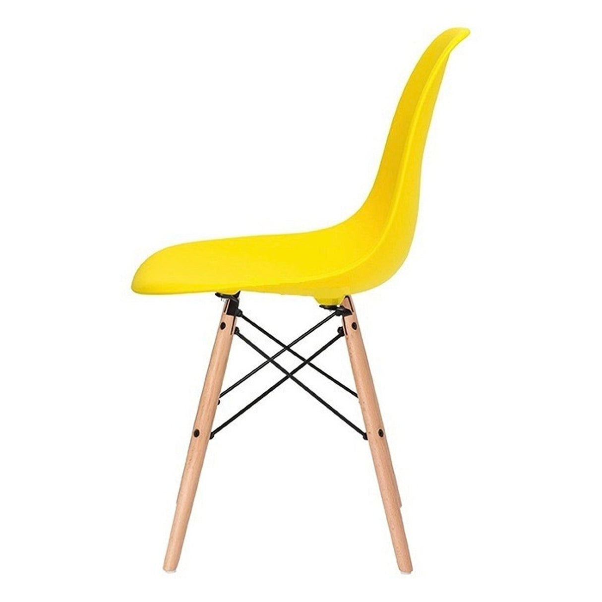 Set x 6 Sillas DKR Amarillo 47x81cm Asiento Cuadrado con Espaldar - Sillas y Butacos | Bylmo