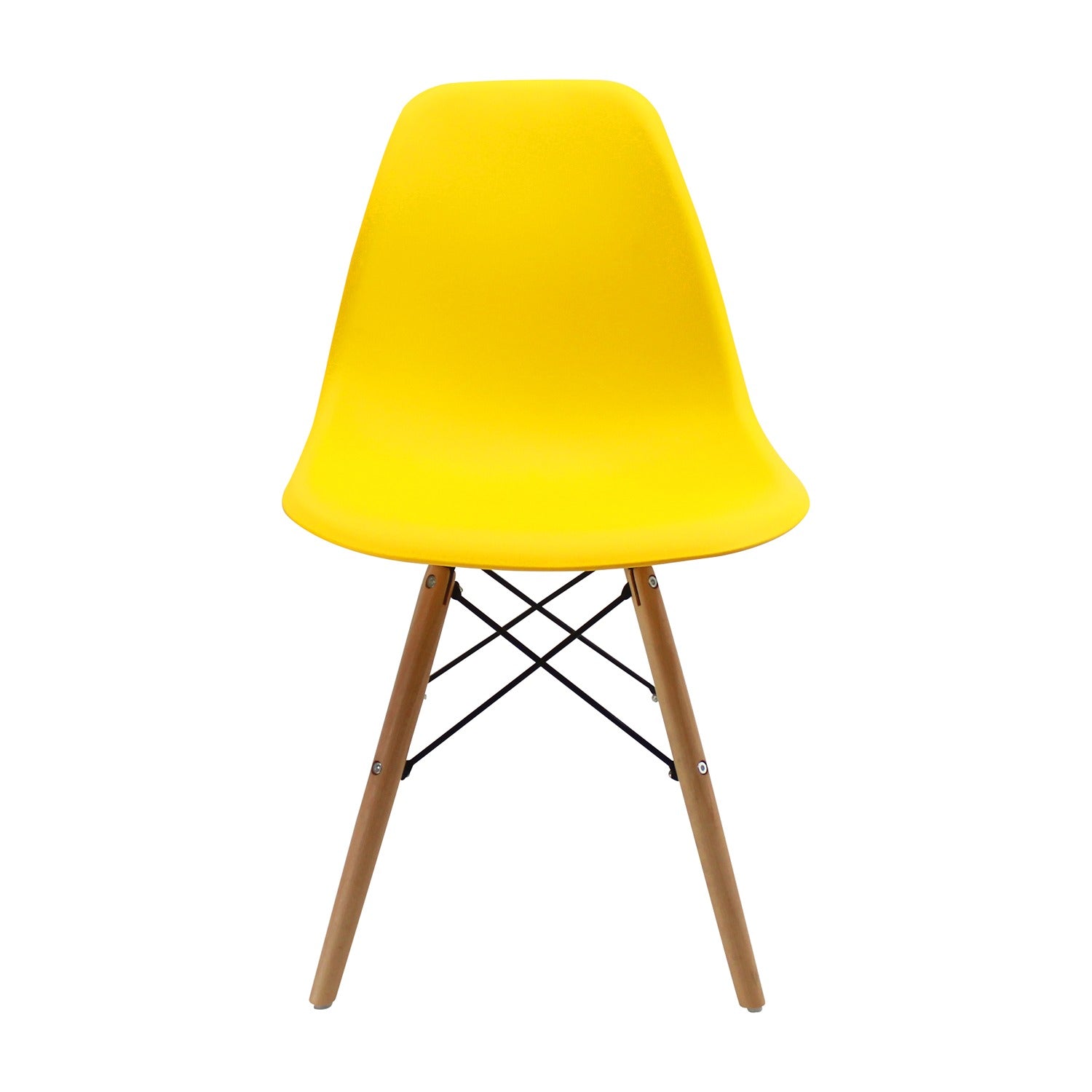 Set x 6 Sillas DKR Amarillo 47x81cm Asiento Cuadrado con Espaldar - Sillas y Butacos | Bylmo