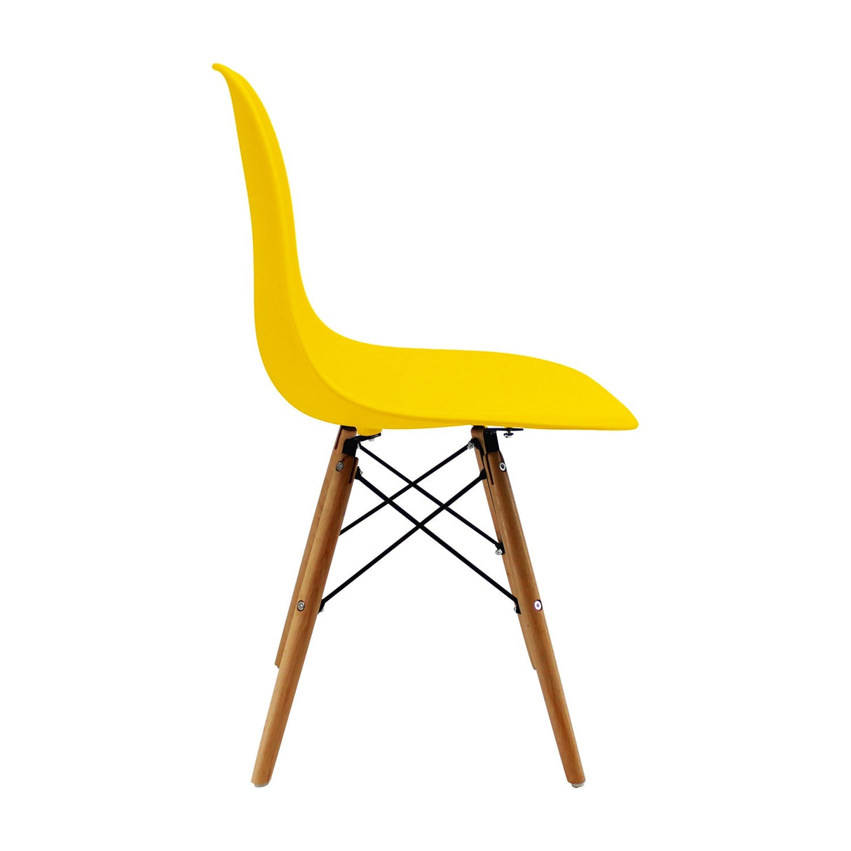 Set x 6 Sillas DKR Amarillo 47x81cm Asiento Cuadrado con Espaldar - Sillas y Butacos | Bylmo
