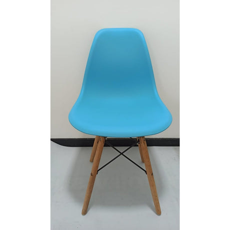 Set x 6 Sillas DKR Azul 47x81cm Asiento Cuadrado con Espaldar - Sillas y Butacos | Bylmo