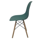 Set x 6 Sillas DKR Azul Petróleo 47x81cm Asiento Cuadrado con Espaldar - Sillas y Butacos | Bylmo