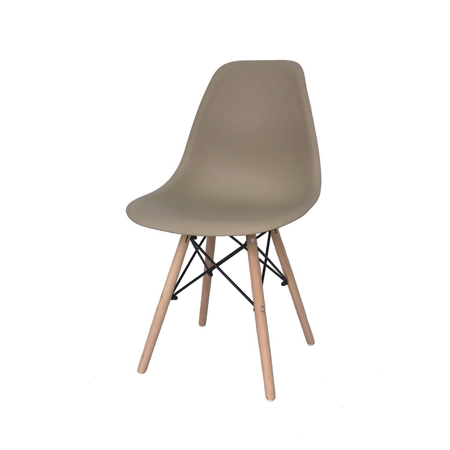 Set x 6 Sillas DKR Beige 47x81cm Asiento Cuadrado con Espaldar - Sillas y Butacos | Bylmo