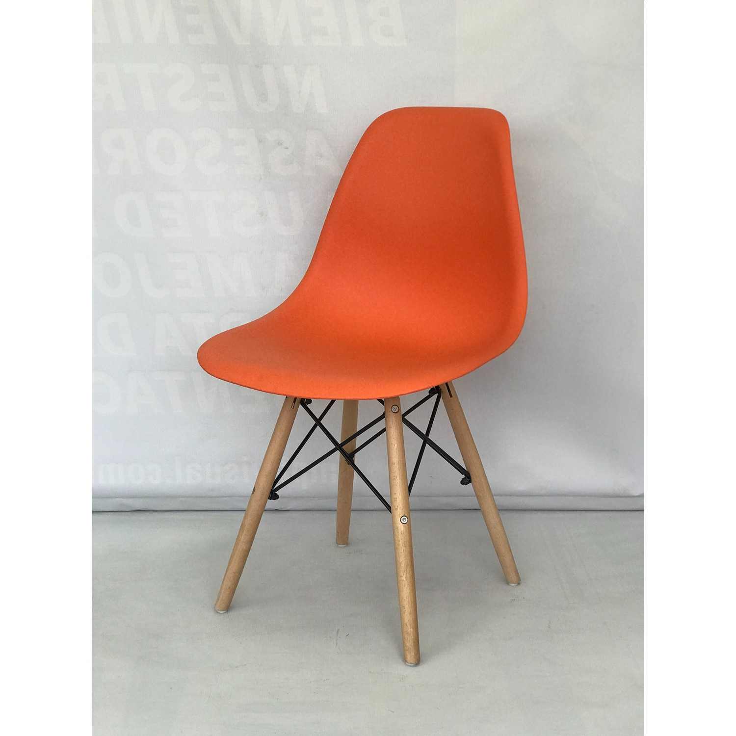 Set x 6 Sillas DKR Naranja 47x81cm Asiento Cuadrado con Espaldar - Sillas y Butacos | Bylmo