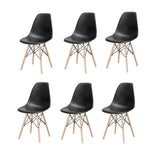 Set x 6 Sillas DKR Negro 47x81cm Asiento Cuadrado con Espaldar - Sillas y Butacos | Bylmo
