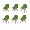 Set x 6 Sillas DKR Verde 47 cm Tipo Eames