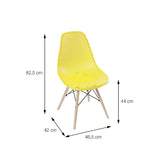 Silla 5 Cero Air Amarillo 42x82cm Asiento Cuadrado con Espaldar - Sillas y Butacos | Bylmo