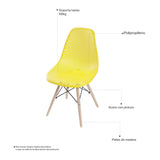 Silla 5 Cero Air Amarillo 42x82cm Asiento Cuadrado con Espaldar - Sillas y Butacos | Bylmo