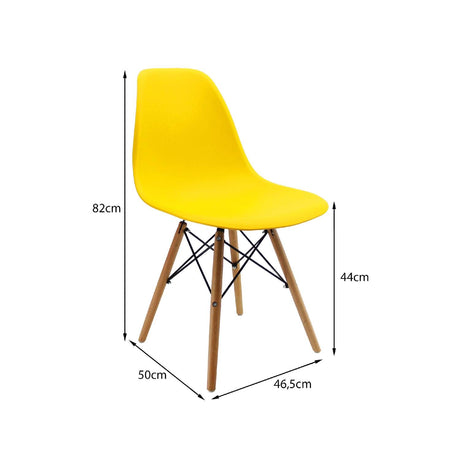 Silla 5 Cero Amarillo 42x81cm Asiento Cuadrado con Espaldar - Sillas y Butacos | Bylmo