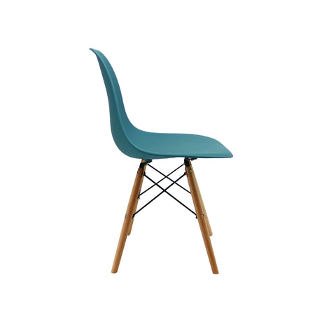 Silla 5 Cero Azul Petróleo 42x81cm Asiento Cuadrado con Espaldar - Sillas y Butacos | Bylmo