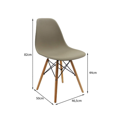 Silla 5 Cero Beige 42x81cm Asiento Cuadrado con Espaldar - Sillas y Butacos | Bylmo
