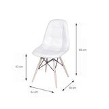 Silla 5 Cero Blanco 39x83cm Asiento Cuadrado con Espaldar - Sillas y Butacos | Bylmo