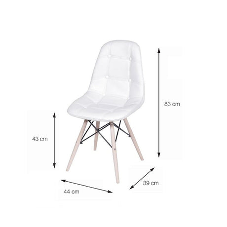 Silla 5 Cero Blanco 39x83cm Asiento Cuadrado con Espaldar - Sillas y Butacos | Bylmo