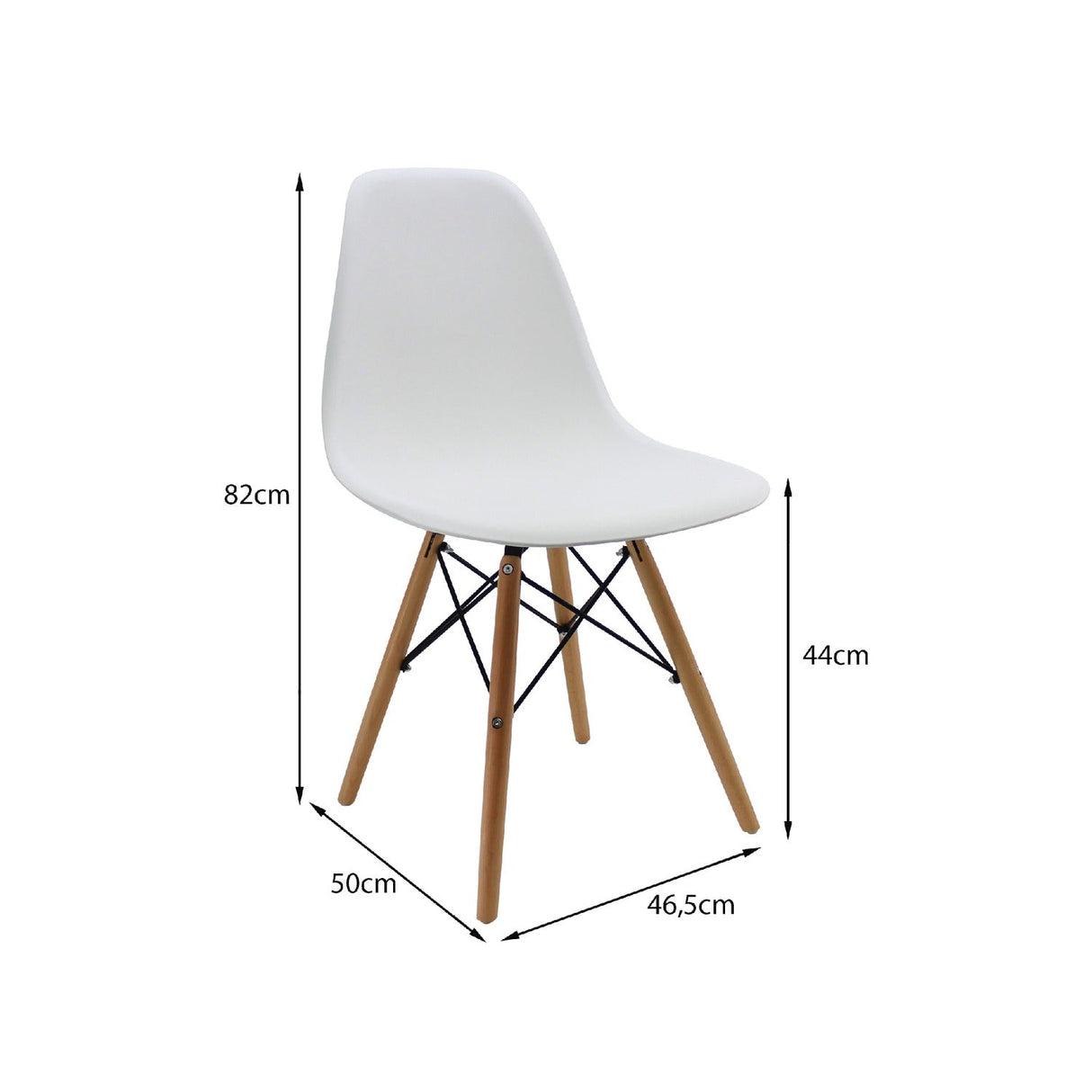 Silla 5 Cero Blanco 42x81cm Asiento Cuadrado con Espaldar - Sillas y Butacos | Bylmo