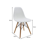 Silla 5 Cero Blanco 42x81cm Asiento Cuadrado con Espaldar - Sillas y Butacos | Bylmo