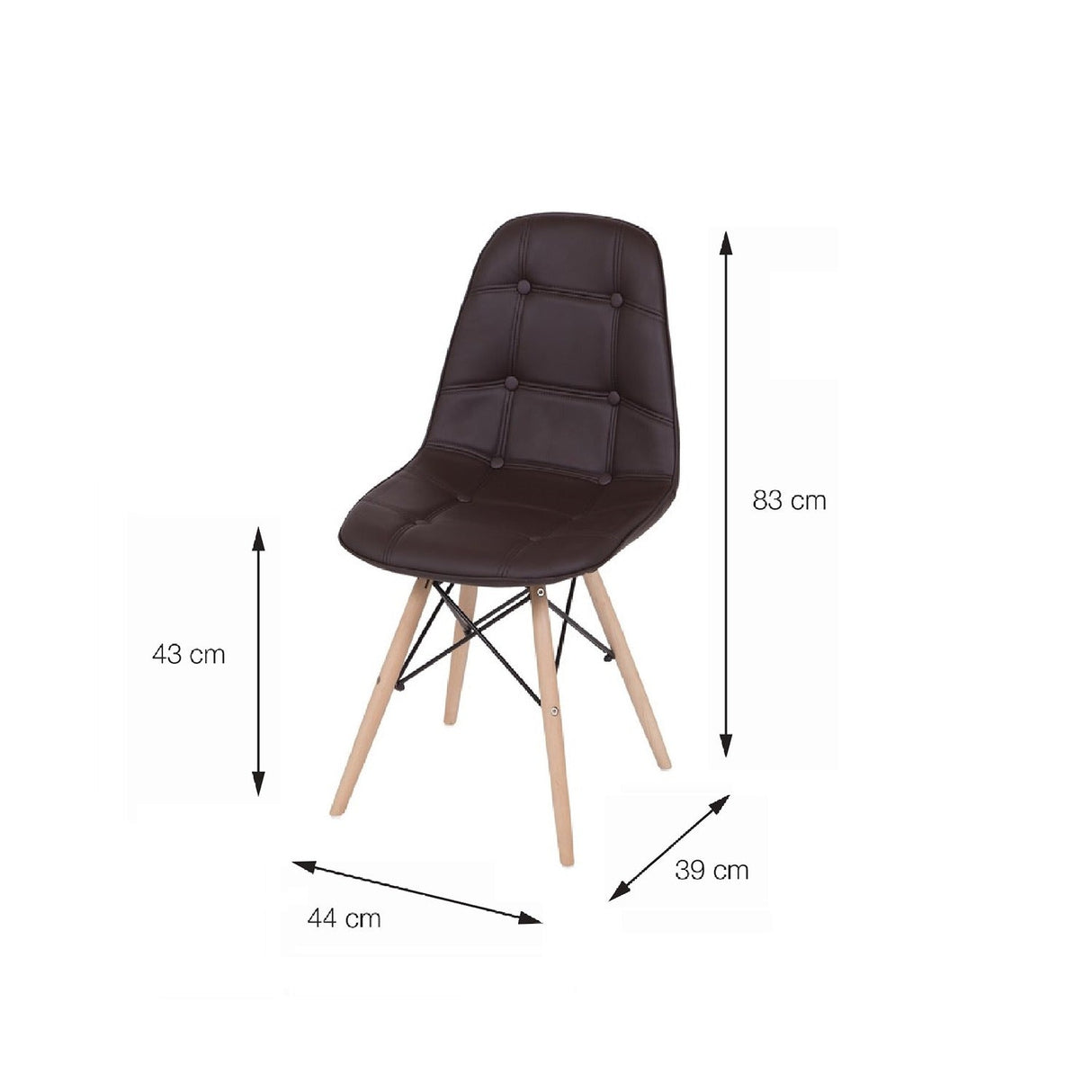 Silla 5 Cero Cafe 39x83cm Asiento Cuadrado con Espaldar - Sillas y Butacos | Bylmo