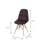 Silla 5 Cero Cafe 39x83cm Asiento Cuadrado con Espaldar - Sillas y Butacos | Bylmo