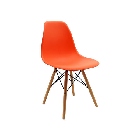 Silla 5 Cero Naranja 42x81cm Asiento Cuadrado con Espaldar - Sillas y Butacos | Bylmo